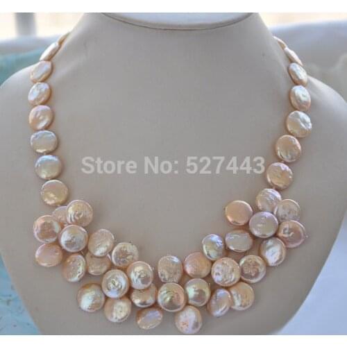 Wholesale fast 17"28mm baroque pink reborn keshi pearl necklace AAA