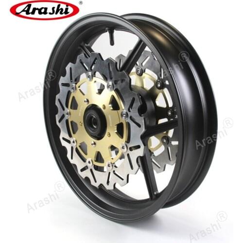 Arashi Z750 2007 - 2012 Front Wheel Rim Floating Brake Discs Rotor For KAWASAKI Z 750 2008 2009 2010 2011 Wheel Hub Accessories