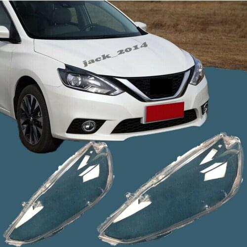 Fit for Nissan Sentra 2016 2017 2018 Left and Right Front Kit Cover Lens Headlights+glue