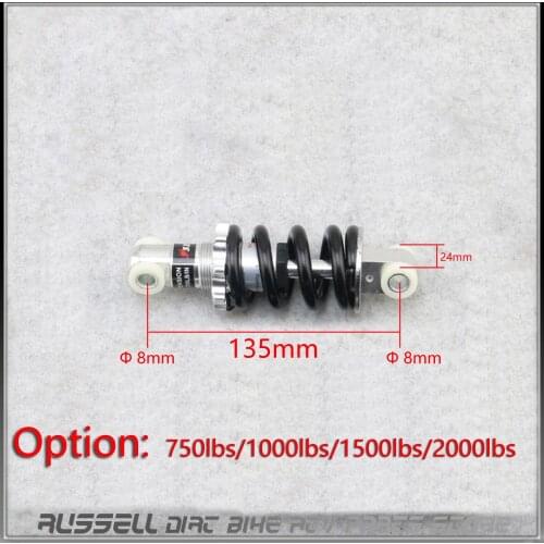 Suspension 135mm Shock Absorber For Bicycle Electric E-Bike Scooter Razor Dirt Bike Motorcycle ATV