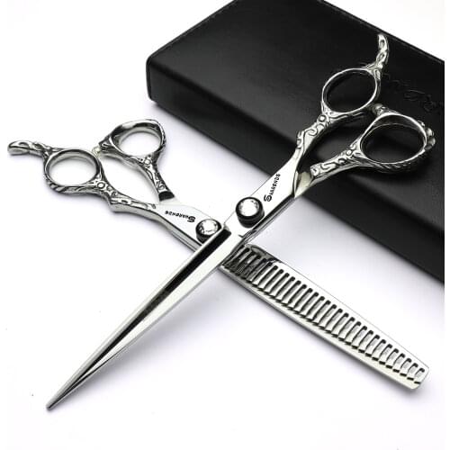 Hair Dresser Scissors Professional 6.0 5.5 7 Inch 440c Japan Steel Right Left Hand Thinning Tesoura Hair Scissors Cutting Shears