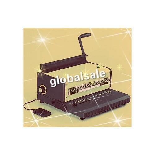 ET-25 Manual Spiral Double Wire Binding Machine 40 Square Shape 4*4mm Punching Hole File Book A4 Paper Binder Puncher Machine