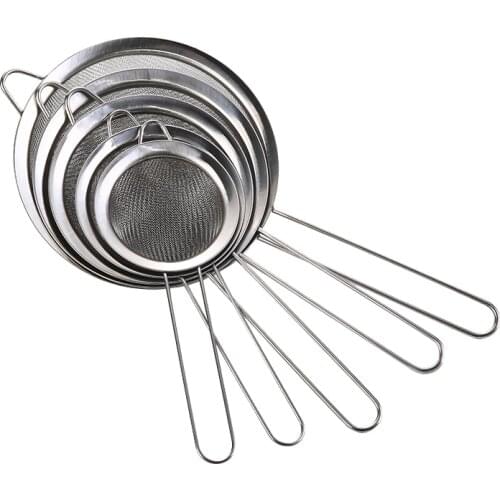 QDRR Stainless Steel Wire Mesh Strainer Kitchen Tools Oil Filter Spoon Strainer Mesh Spoon With Strainer For Home Restaurant
