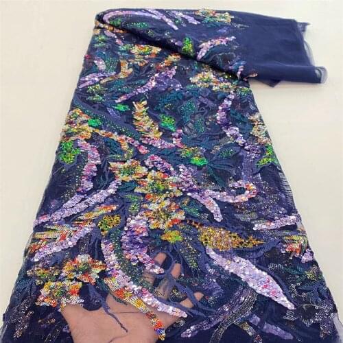 SJ Lace African Sequins Lace Fabric 2021 High Quality French Net Lace Fabric Organza Embroidery Nigerian Lace Fabrics r2-72