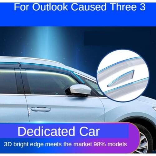 Sunny/Rain Shield Suitable for Qoros 3 cars bright side, sunny and rain-shielded car window and rain eyebrow rearview mirror