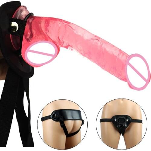 Super Huge Realistic Penis Strap On Dildos With Suction Cup Soft Jelly Cock Penis For Lesbian G Spot Clitoris Stimulator Sex Toy