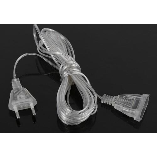 5m Power Extension Cable Extender Wire for LED String Light Christmas Lights EU Plug