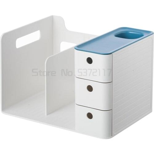 Desk stationery storage box drawer type childrens desk pen container sorting box station file shelf