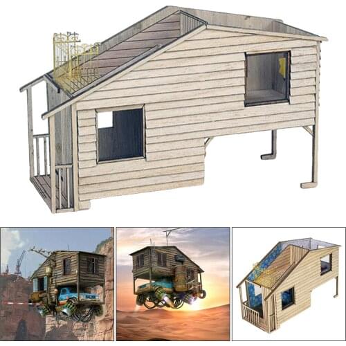 1/35 Scene European Wooden House Assembly Building Materials for Sand Table Model DIY Kit