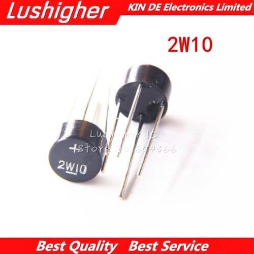 10PCS 2W10 2A 1000V DIP-4 DIP4 Bridge Rectifier New Original