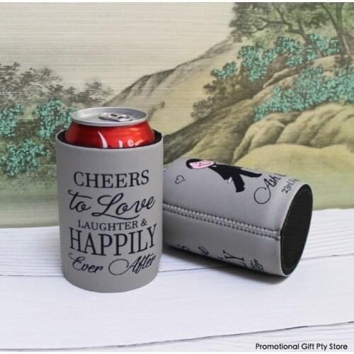 100pcs Imprint Logo Beach Wedding Favors Personalized Can Cooler DIY Favors for Guests Destination Wedding Ideas Stubby Holder