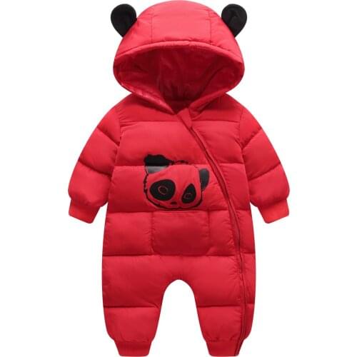 2020 Baby Outwear Boy Boy Girl Thick Warm Duck Down Winter Snow Wear Baby Cute Hooded Clothes Suit Animal Style