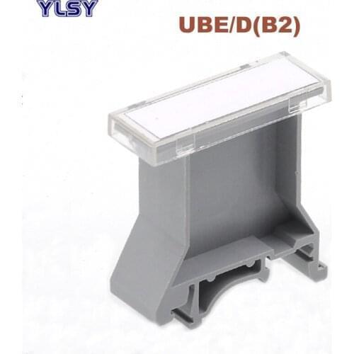 5Pcs UBE/D B2 Tag Carrier Terminals Mark Tower Seat UK Dia Rail Terminal Block Wire Connector Morsettiera Identification Board