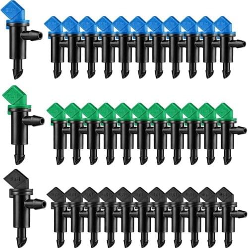 90Pcs Drip Emitter,Garden Flag Irrigation Drippers in 3 Sizes,1 GPH, 2 GPH, 4 GPH Per Hour for Trees and Shrubs Watering