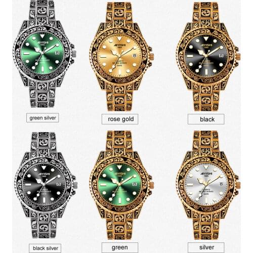 AIYISHI Brand Retro Men Watch Business Clock Waterproof Calendar Steel Copy Wristwatches Relogio Masculino For Dropshipping