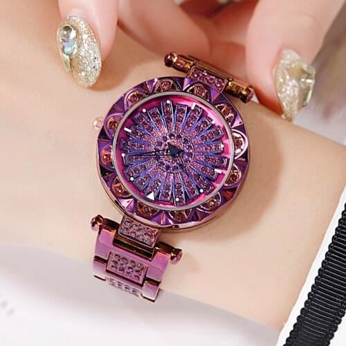 Cacaxi Women Watch Luxury Rose Gold Diamond Watches Ladies Casual Quartz Wristwatch Female Clock zegarek damski A23602