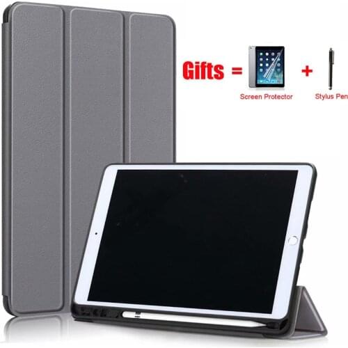 Case for iPad 10.2 Case for iPad 8th 7th Generation 2020 2019 Soft TPU Tablet Cover with Pencil Holder screen Film + Pen gifts