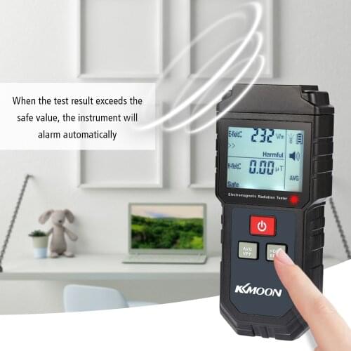 KKmoon Field Radiation Tester Digital LCD Electromagnetic Radiation Tester Electric Field Magnetic Field Dosimeter Detector