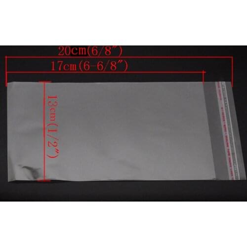 DoreenBeads 100PCs Clear Self Adhesive Seal Plastic Bags 20cmx13cm (Usable Space 17cmx13cm) (B19649), yiwu