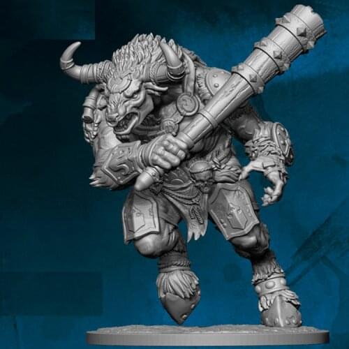 Resin Model figure GK Cornur Minotaur Fantasy theme Unassembled and unpainted kit