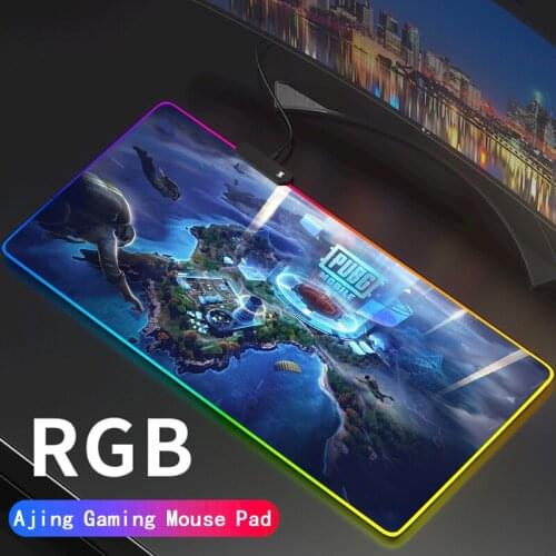 PLAYERUNKNOWNS BATTLEGROUNDS Gaming Computer Mousepad RGB Large Gamer XXL Mouse Carpet Big Pad PUBG Desk Play Mat with Backlit