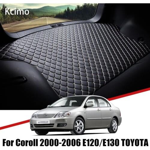 Leather Car Trunk Mat For Toyota Corolla 2000-2006 Trunk Boot Mat E120 E130 Cargo Liner Tray Slip Rear Pad