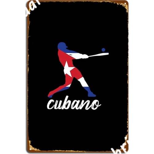 Cuba Baseball Cuban Flag Cubano Metal Signs Cinema Garage Garage Club Vintage Plaques Tin sign Posters