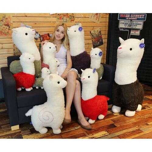 Hot Sale New 28-80cm Four Colors Goat Lamb Sheep Stuffed Animals Plush Toys Doll Xmas Kid ALPACA Gift Soft