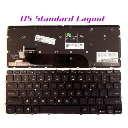 New US Layout Keyboard for Dell XPS 12 13 13R 13D 13Z L221X L321X L322X XPS13 Laptop/Notebook Black Backlit NO Frame