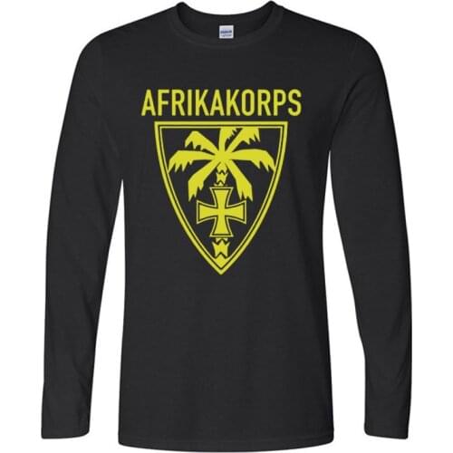 2019 New est T Shirts Men Maglietta Afrika Korps Palm Wehrmacht Deutschen Heeres Gruppe Dak Long Sleeve T-Shirt