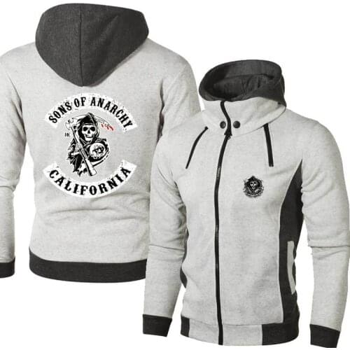 2021 New Spring Autumn Mens Sons Of Anarchy Logo Hoodies Outdoor Casual Male Jackets Warm High Quality Harajuku Sweatshirts