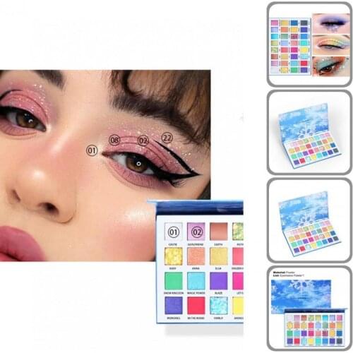 Eyeshadow Palette Decorative Glitter Eye Shadow Palette Pigmented Powder Pearlescent Persistent Effect Eyeshadow