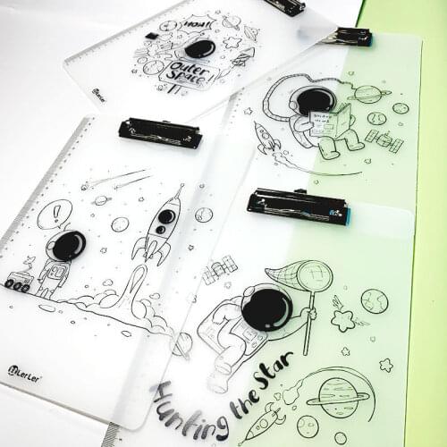 A4 Clipboard Mold Plastic Folder Translucent Drawing Board Folder with Clip Stationery School Supplies