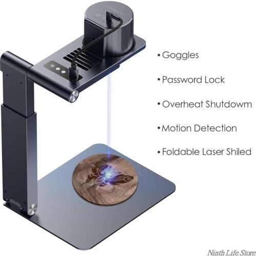 Portable Laserpecker Pro Laser Engraver 3D Printer Mini Laser Engraving Machine Desktop Etcher Cutter Engraver with Bracket