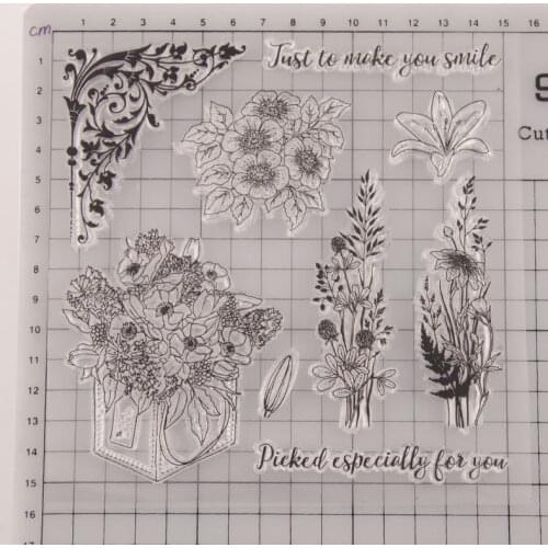 Flower Sentence CLEAR STAMPS DIY Scrapbooking Card Album Paper Craft Rubber Transparent Silicon Clear Stamp