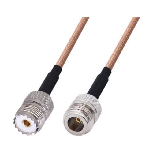 RG142 Cable N Female to UHF Female Connector RF Coaxial Jumper Pigtail Cable