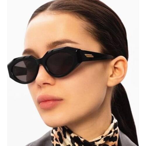 Cat Eye Fishing Sunglasses Women Sexy Retro Small Polygon Sun Glasses Thick Frame Brand Designer Black Leopard Eyewear Female