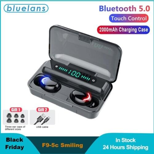 2020 F9-5 TWS Waterproof 9D Stereo Sports Earbuds TWS Bluetooth 5.0 Earphones Wireless Earphone Headsets for Android Ios