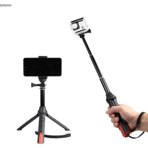 Extendable Selfie Stick Monopod Pole Foldable Tripod For GoPro Hero 8 7 6 5 Xiaomi Yi DJI OSMO Action Camera Accessories