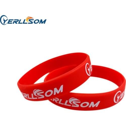 YERLLSOM 200pcs/Lot High Quality Customized personal rubber silicone bracelets for promotional gifts Y101002