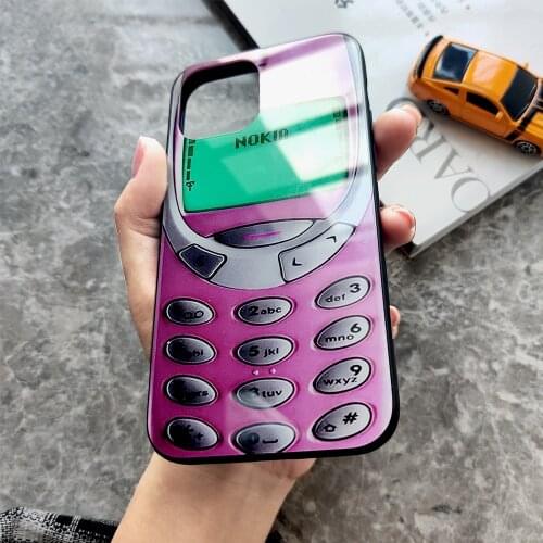 Funny NOKIA Glass Phone Case For iphone 5 5s se 2 6 6s 7 8 12 mini plus X XS XR 11 PRO MAX