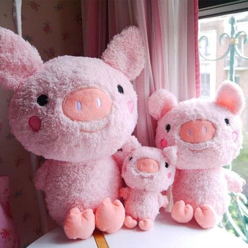 1pc 24-58cm Stuffed Colorful Pig Toys Cute Animal Plush Toys for Children Kids Appease Doll Kawaii Room Decor Fashion xmas Gifts