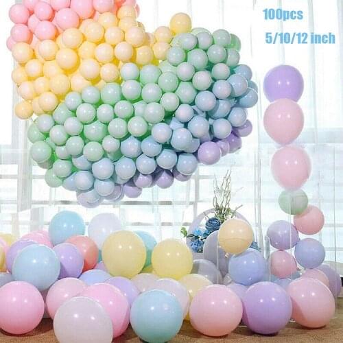Unicorn Party 100pcs 5/12/10inch Macaron Color Latex Balloon Wedding Decor Baby Birthday Party Valentines Day Decor Balloon