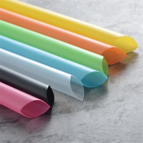 10000pcs Individually Wrapped 1.3x23cm Colorful Bubble Tea Drinking Straws Disposable Big Wide Straw Boba Tea Smoothie Straw
