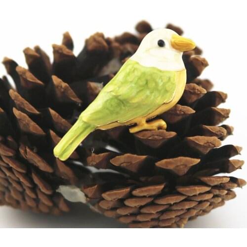 2017 Fashion Jewelry New Cute Enamel Pins Metal Crystal Bird Brooch Broches Mujer Vintage Animal Brooches For Women Men Gifts