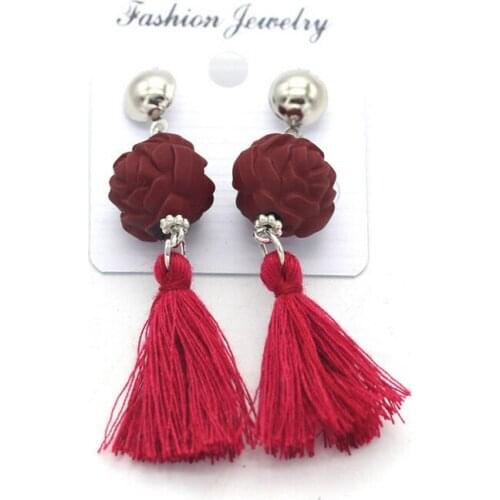2017 Fashion Tassel Statement Jewelry Tassel Long Earring For Women Colors Wedding Dangle Drop Nationalities Girls Earrings