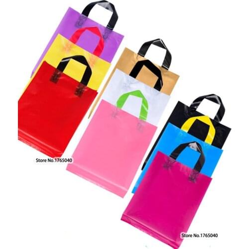 43x51cm custom logo printed plastic packing shopping bags with handle,customized garment/clothing/gift packaging bag 300pcs/lot
