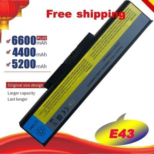 6Cells Laptop Battery For Lenovo L08M6D23 L08M6D24 E43 E43A E43G E43L K43 K43A K43G K43P K43S 4400mAh 11.1V