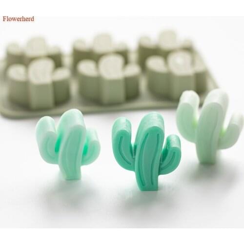 6-hole Cake Decorating Tools Cactus Fondant Cake Silicone Mold DIY Handmade Soap Mold Cookie Stencil Chocolate Biscuit Mold