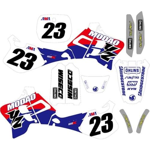 6 styles Motorcycle YZ125/250 Full set of Stickers Kits GRAPHICS Backgrounds DECALS For Yamaha YZ125 YZ250 1993 1994 1995
